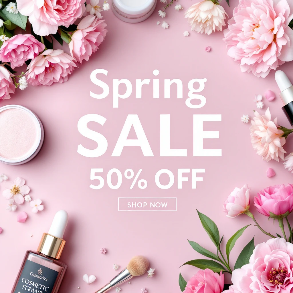 FLUXで生成：Spring Sale 50% OFFバナー