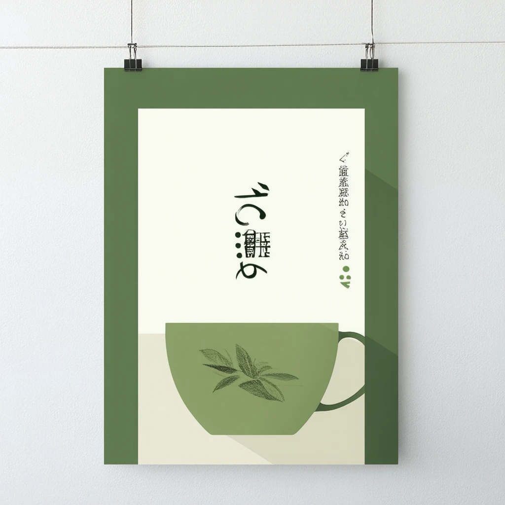 Stable Diffusionで生成：抹茶ラテ 新発売ポスター